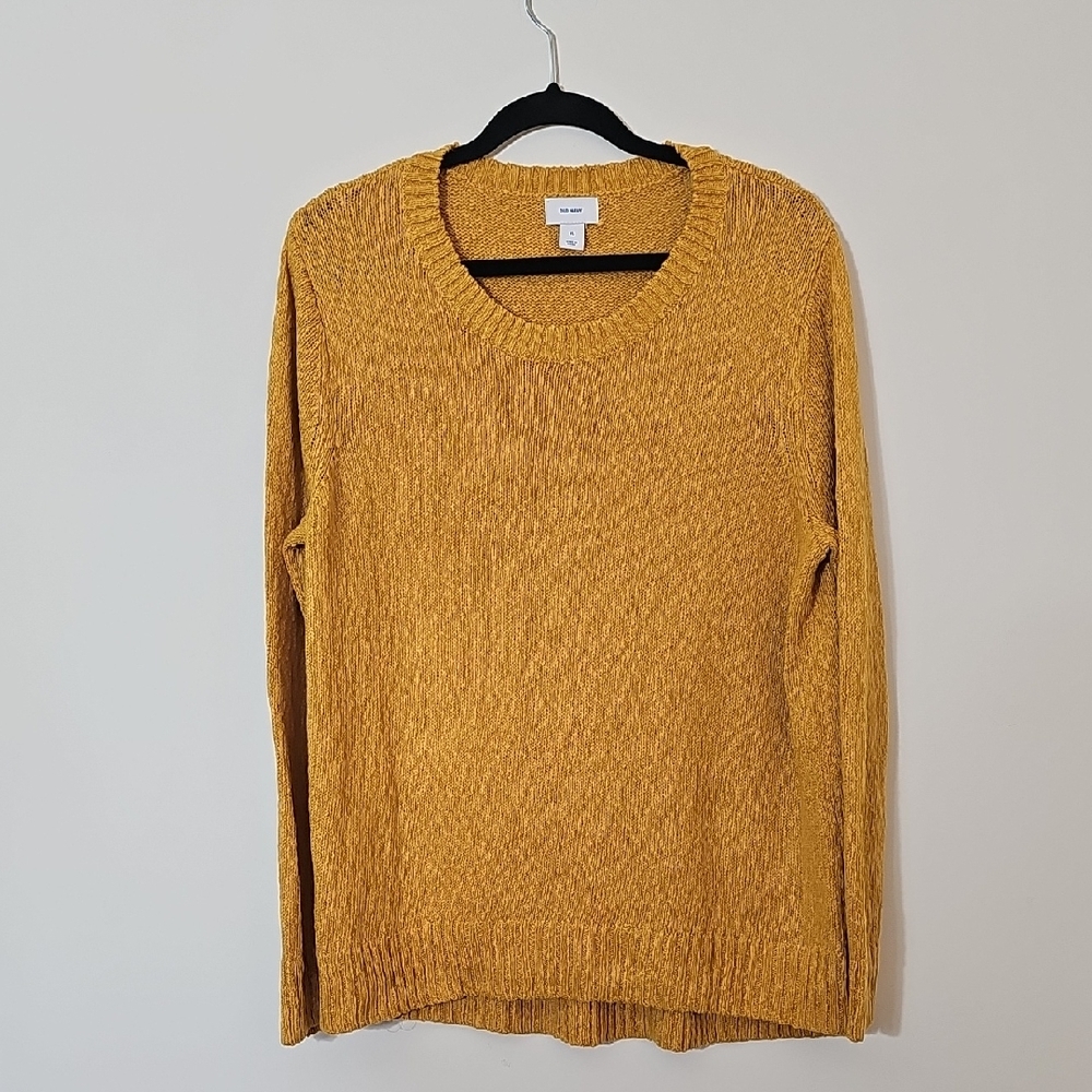 Old Navy Mustard Crew Neck Sweater Sz XL